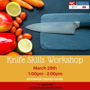 knife skills workshop march 29 1 pm - 2pm
