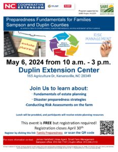 Cover photo for Preparedness Fundamentals for Families of Sampson and Duplin Counties