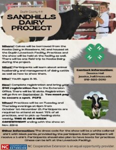 Cover photo for Duplin County 4-H Sandhill Dairy Project